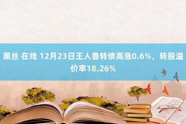 黑丝 在线 12月23日王人鲁转债高涨0.6%，转股溢价率18.26%