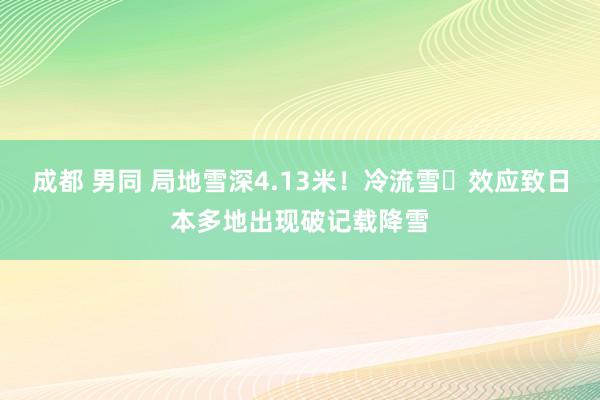 成都 男同 局地雪深4.13米！冷流雪​效应致日本多地出现破记载降雪