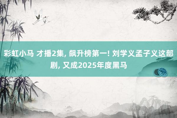 彩虹小马 才播2集， 飙升榜第一! 刘学义孟子义这部剧， 又成2025年度黑马